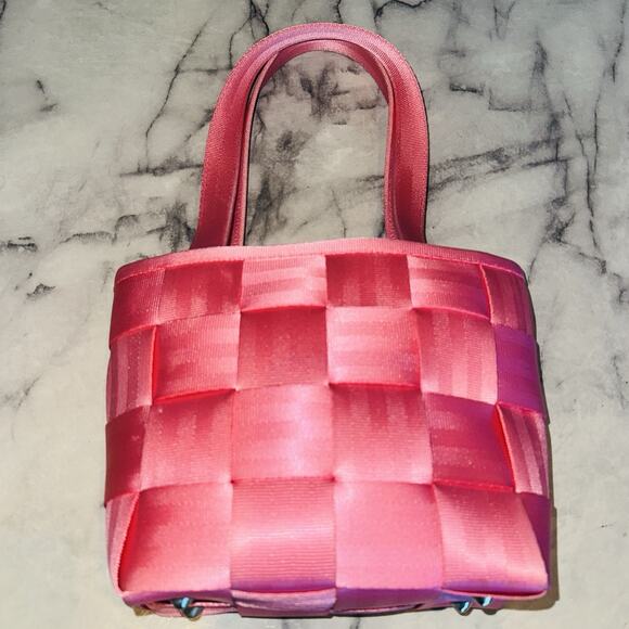 Bubblegum Pink The Original Seatbelt Bag Small Tote Bag Handbag 10"x8"x4" Kawaii - Picture 9 of 11